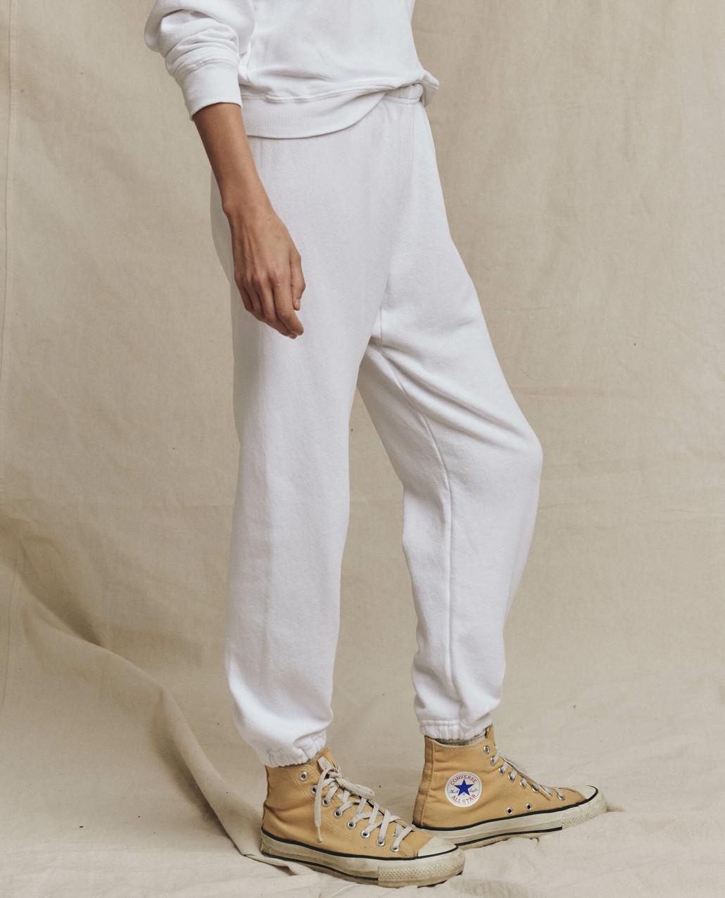 The Great. Sweatpants | The Stadium Sweatpant. Solid True White - Women