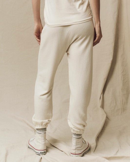 The Great. Sweatpants | The Stadium Sweatpant. Solid Washed White - Women