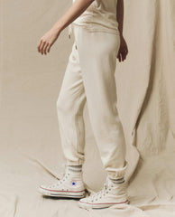 The Great. Sweatpants | The Stadium Sweatpant. Solid Washed White - Women