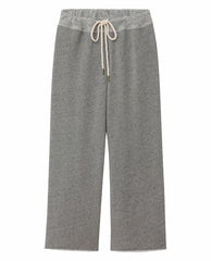 The Great. Sweatpants | The Wide Leg Cropped Sweatpant. Varsity Grey - Women