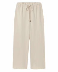 The Great. Sweatpants | The Wide Leg Cropped Sweatpant. Washed White - Women