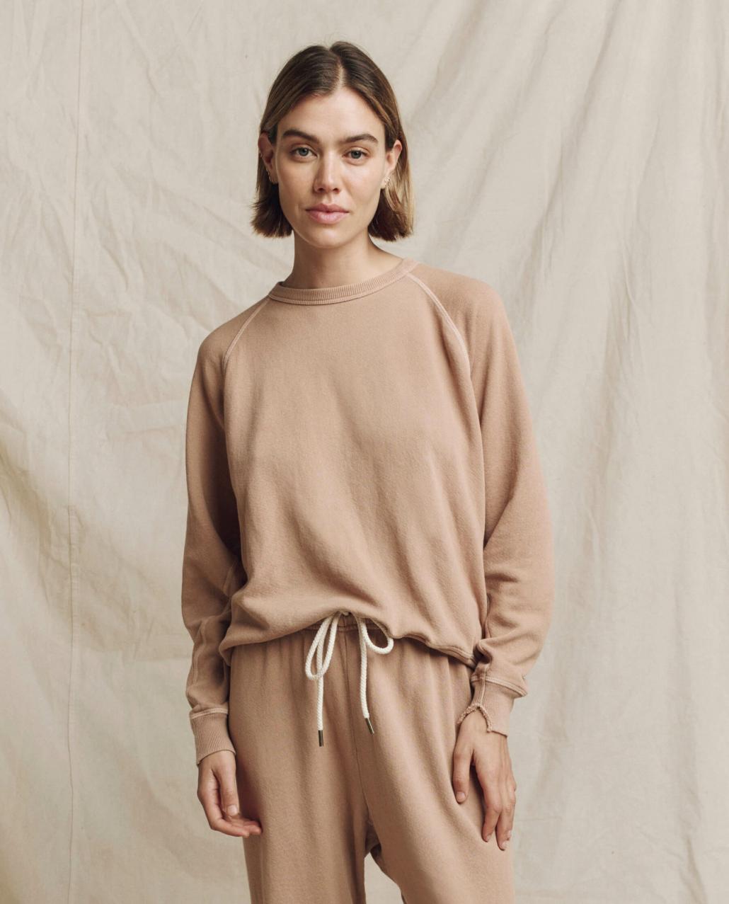 The Great. Sweatshirts | The College Sweatshirt. Solid Biscotti - Women