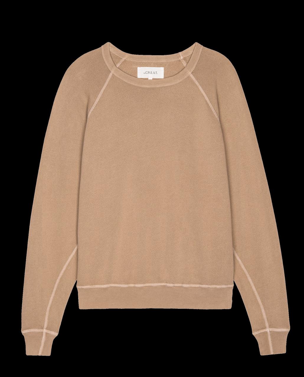 The Great. Sweatshirts | The College Sweatshirt. Solid Biscotti - Women