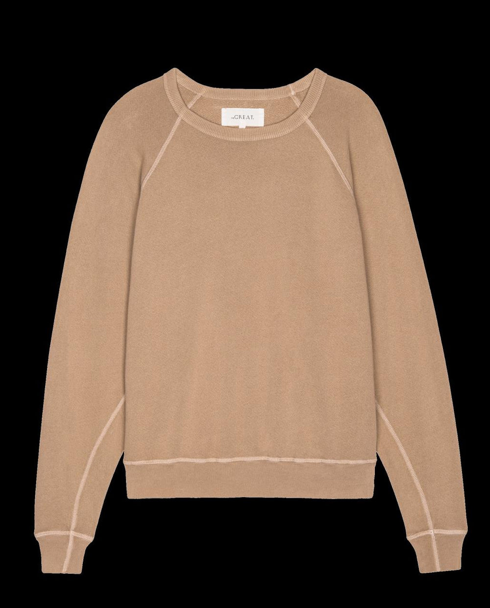 The Great. Sweatshirts | The College Sweatshirt. Solid Biscotti - Women