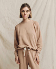 The Great. Sweatshirts | The College Sweatshirt. Solid Biscotti - Women