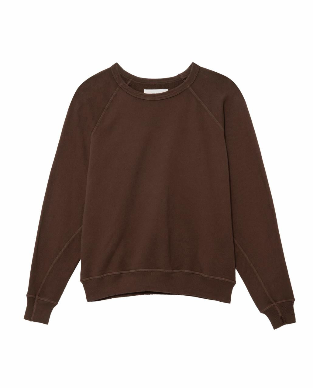 The Great. Sweatshirts | The College Sweatshirt. Solid Toasted Walnut - Women
