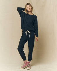 The Great. Sweatshirts | The College Sweatshirt. Solid True Navy - Women