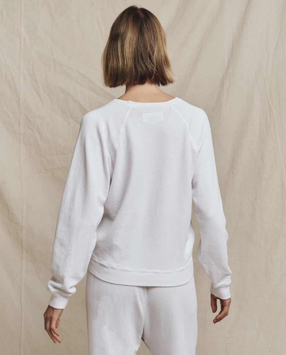 The Great. Sweatshirts | The College Sweatshirt. Solid True White - Women