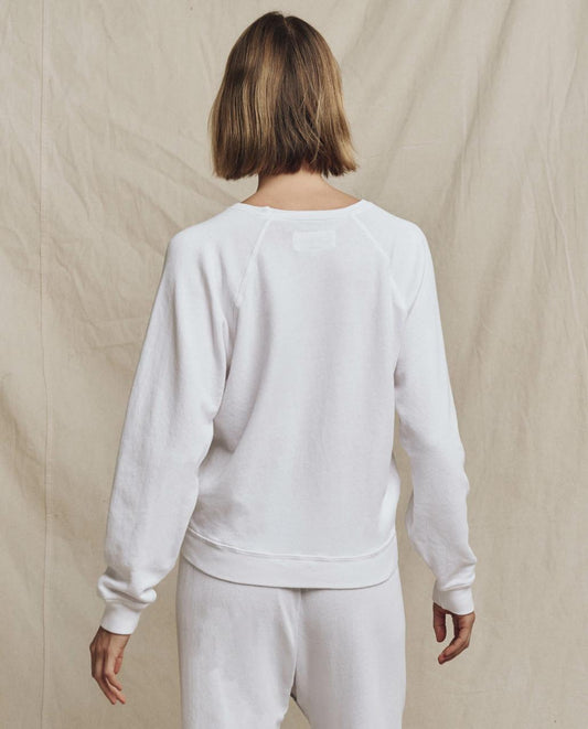 The Great. Sweatshirts | The College Sweatshirt. Solid True White - Women