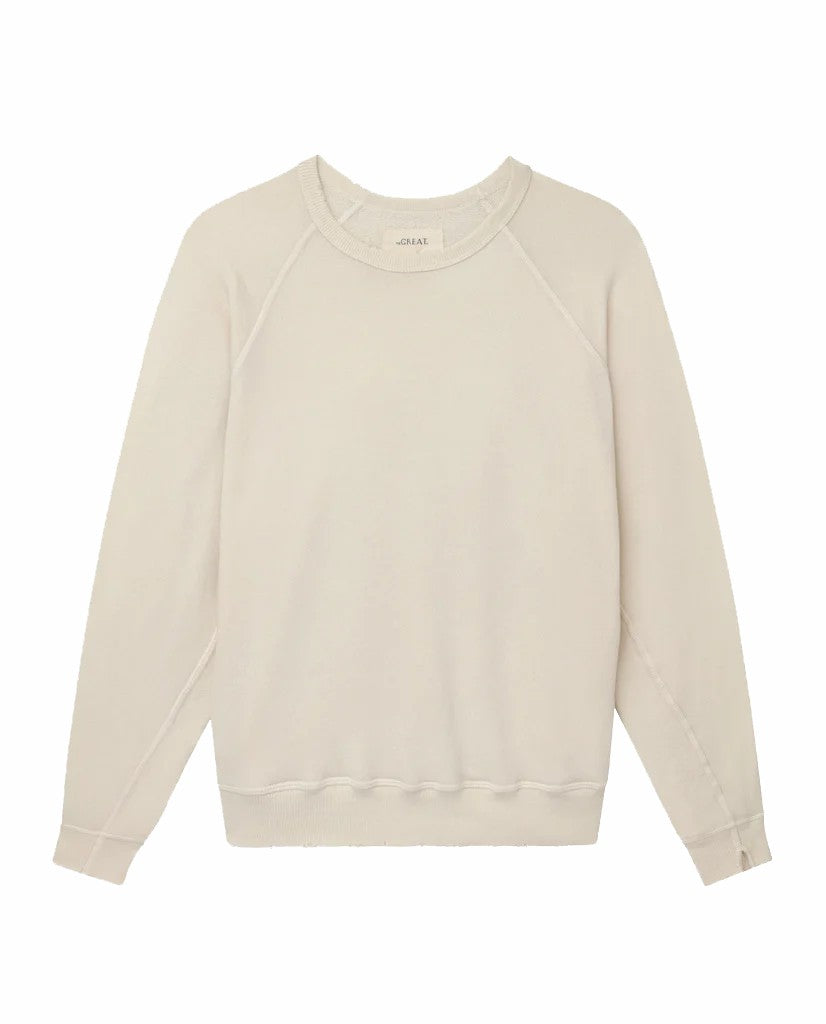 The Great. Sweatshirts | The College Sweatshirt. Washed White - Women