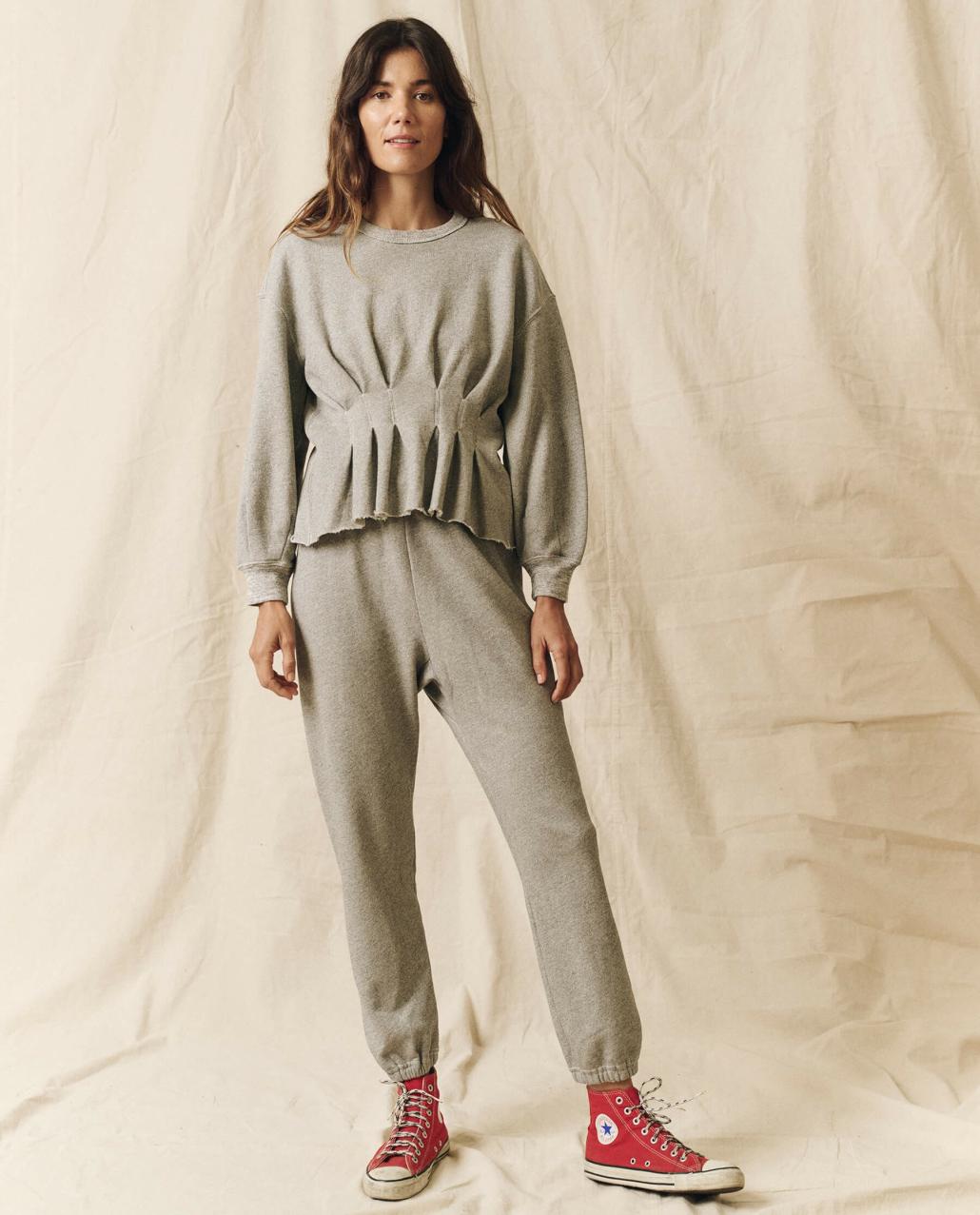 The Great. Sweatshirts | The Corset Sweatshirt. Varsity Grey - Women