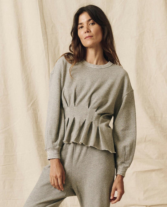 The Great. Sweatshirts | The Corset Sweatshirt. Varsity Grey - Women