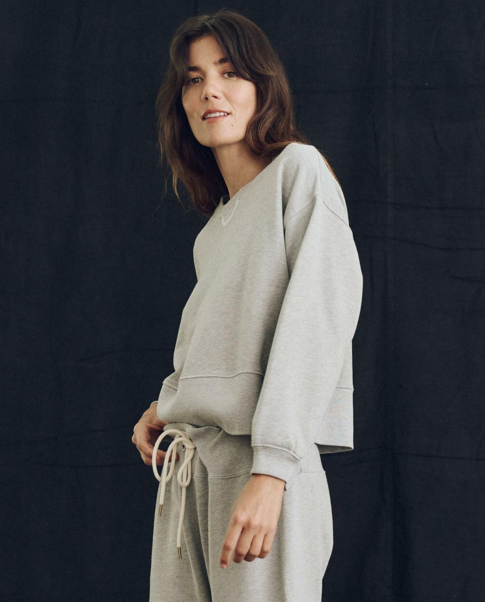 The Great. Sweatshirts | The League Sweatshirt. Lofty Heather Grey - Women