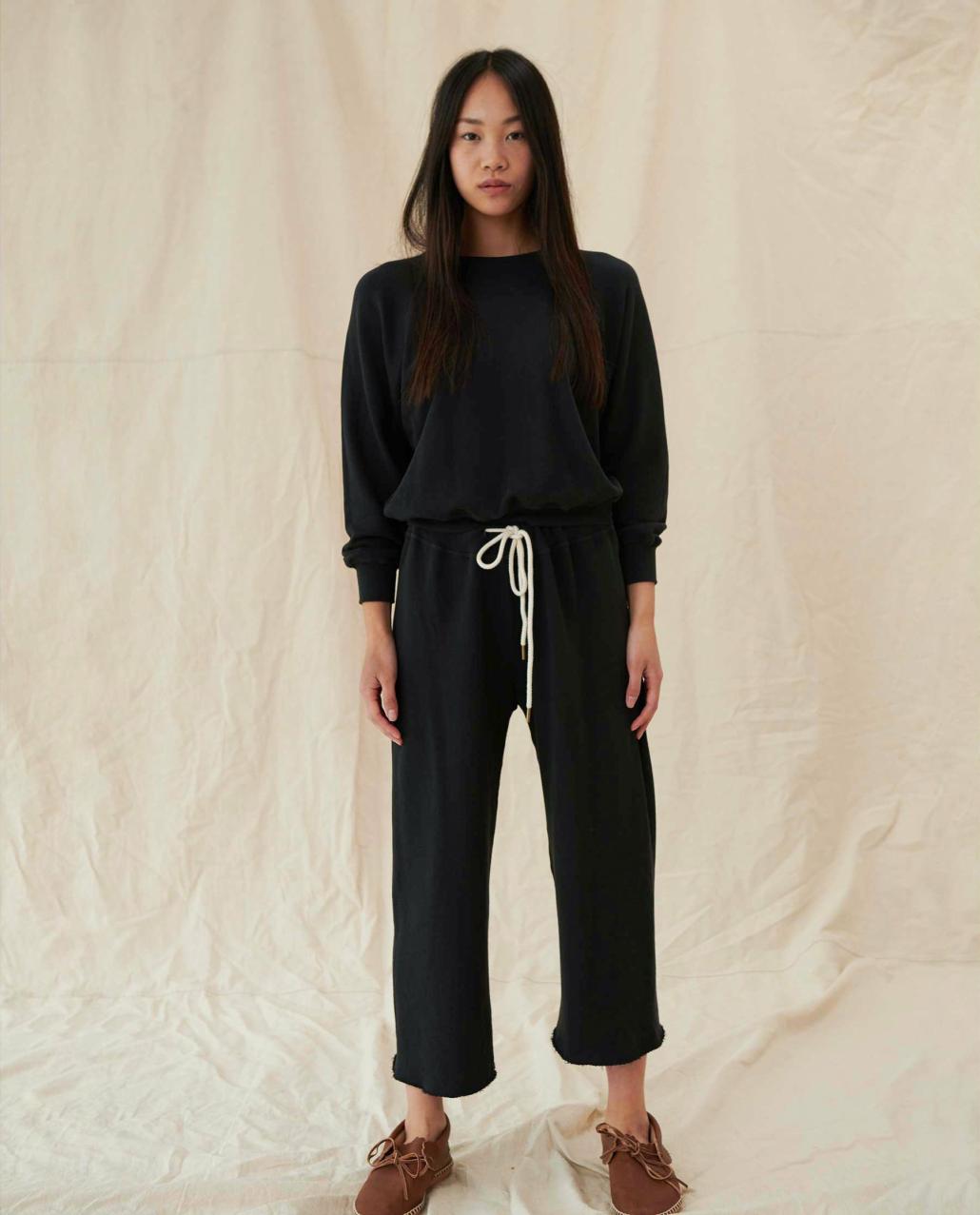 The Great. Sweatshirts | The Shrunken Sweatshirt. Almost Black - Women