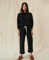 The Great. Sweatshirts | The Shrunken Sweatshirt. Almost Black - Women