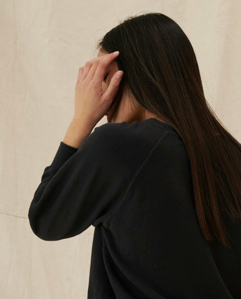 The Great. Sweatshirts | The Shrunken Sweatshirt. Almost Black - Women