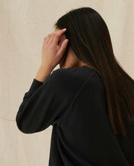 The Great. Sweatshirts | The Shrunken Sweatshirt. Almost Black - Women