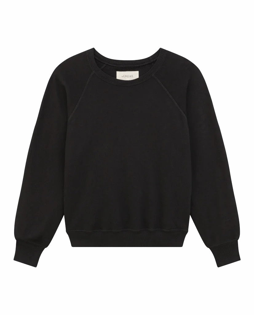 The Great. Sweatshirts | The Shrunken Sweatshirt. Almost Black - Women