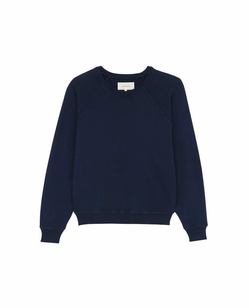 The Great. Sweatshirts | The Shrunken Sweatshirt. Solid True Navy - Women
