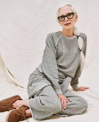 The Great. Sweatshirts | The Shrunken Sweatshirt. Varsity Grey - Women