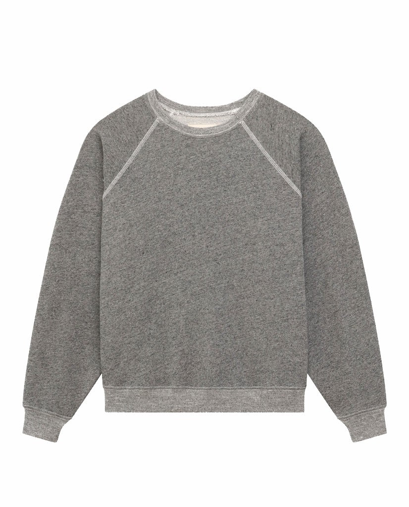 The Great. Sweatshirts | The Shrunken Sweatshirt. Varsity Grey - Women