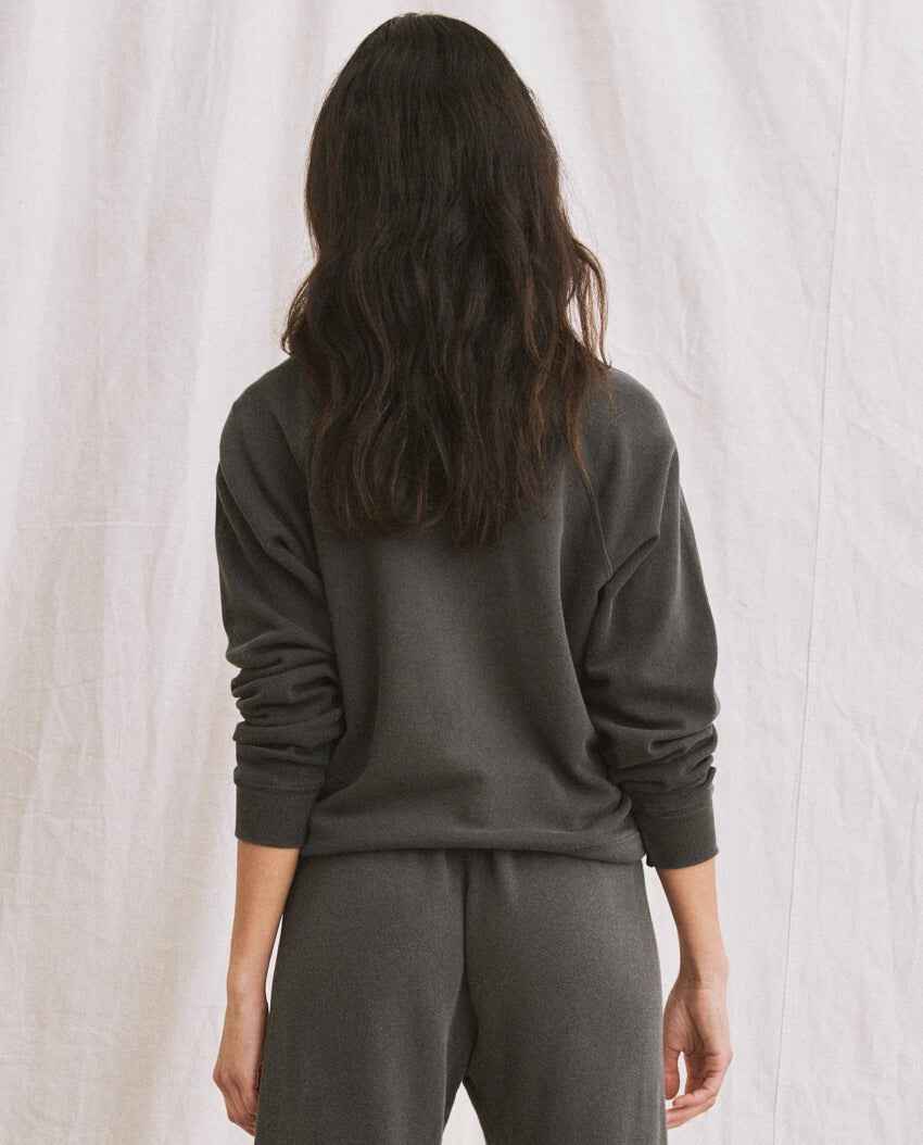 The Great. Sweatshirts | The Shrunken Sweatshirt. Washed Black - Women