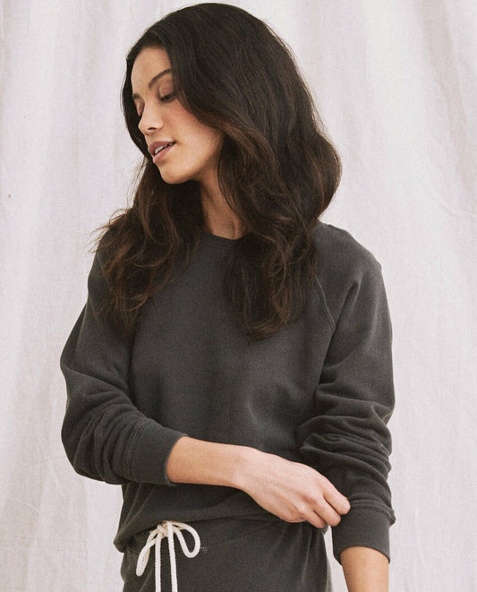 The Great. Sweatshirts | The Shrunken Sweatshirt. Washed Black - Women