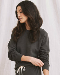The Great. Sweatshirts | The Shrunken Sweatshirt. Washed Black - Women