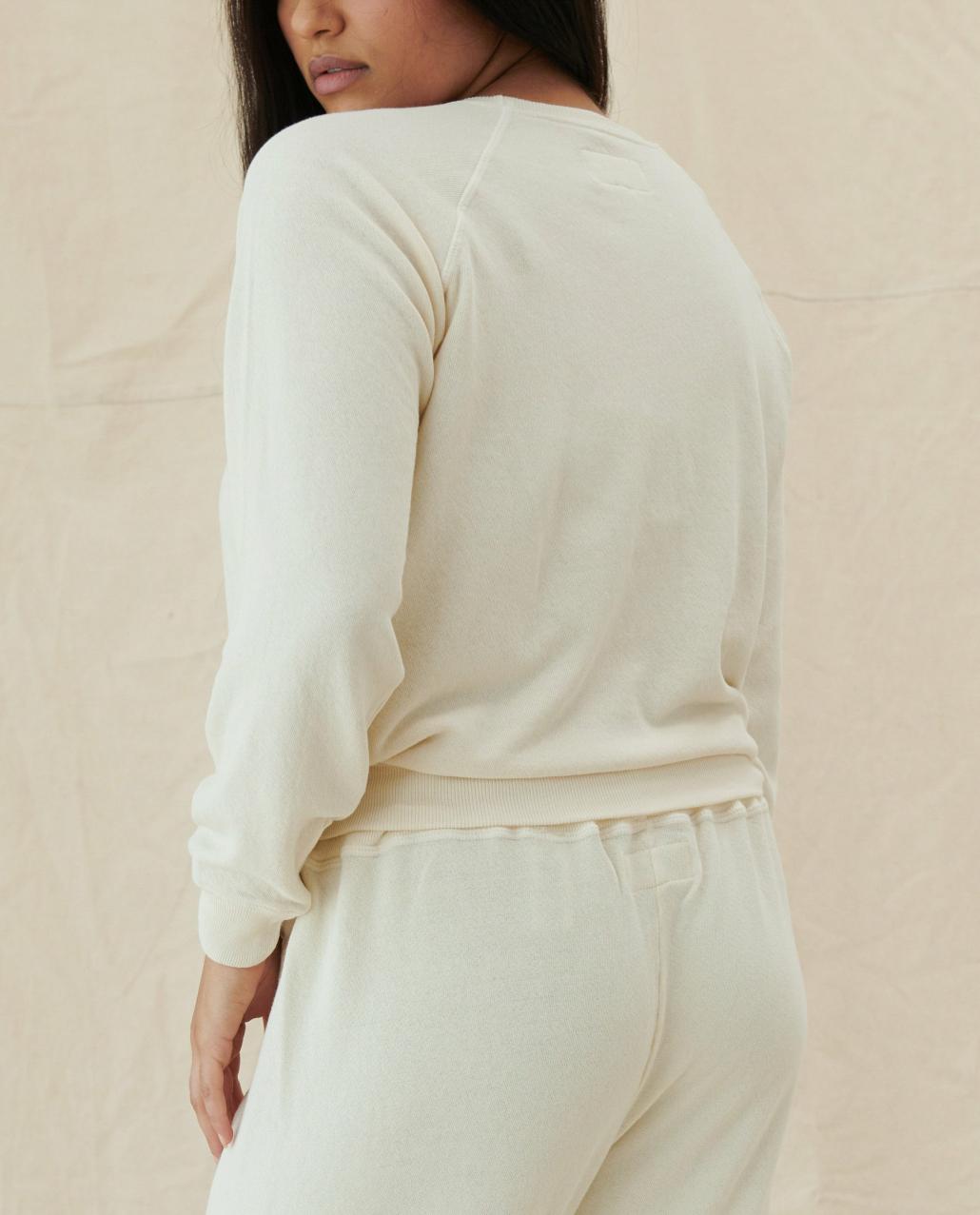 The Great. Sweatshirts | The Shrunken Sweatshirt. Washed White - Women