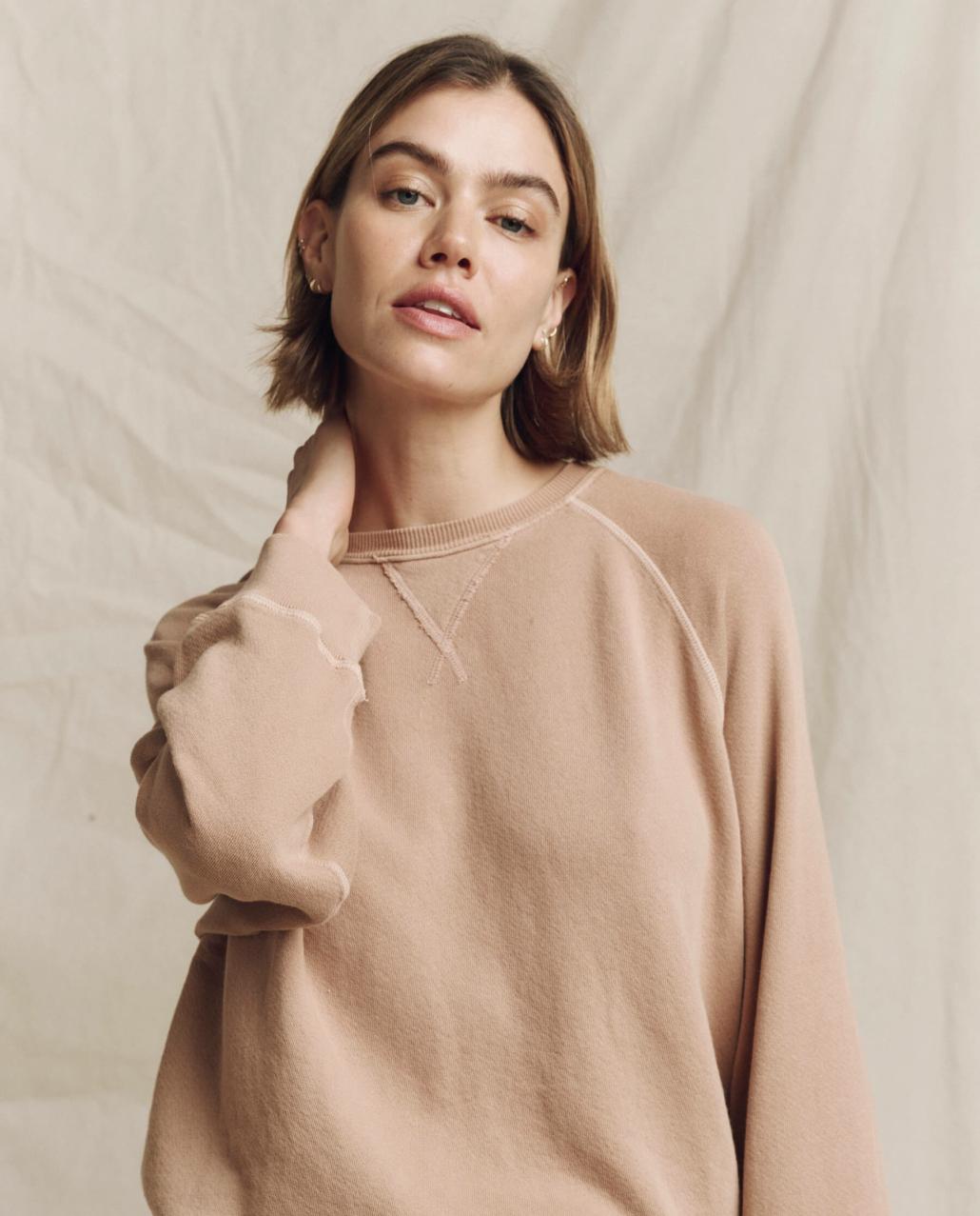The Great. Sweatshirts | The Slouch Sweatshirt. Solid Biscotti - Women