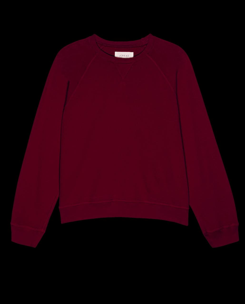 The Great. Sweatshirts | The Slouch Sweatshirt. Solid Plum - Women