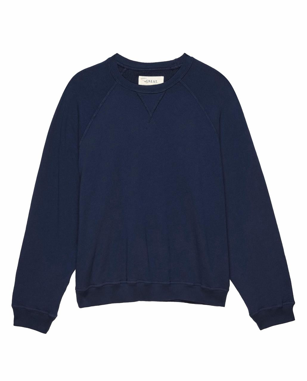 The Great. Sweatshirts | The Slouch Sweatshirt. Solid True Navy - Women