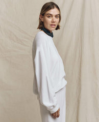 The Great. Sweatshirts | The Slouch Sweatshirt. Solid True White - Women