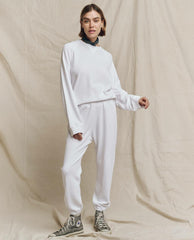 The Great. Sweatshirts | The Slouch Sweatshirt. Solid True White - Women