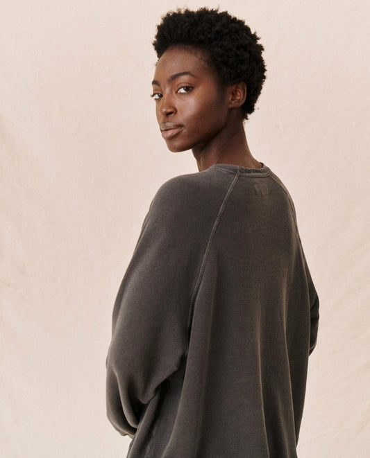 The Great. Sweatshirts | The Slouch Sweatshirt. Washed Black - Women
