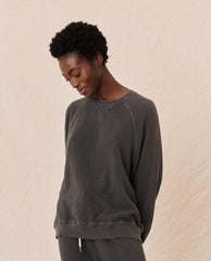 The Great. Sweatshirts | The Slouch Sweatshirt. Washed Black - Women