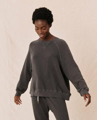 The Great. Sweatshirts | The Slouch Sweatshirt. Washed Black - Women