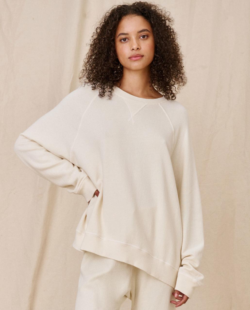 The Great. Sweatshirts | The Slouch Sweatshirt. Washed White - Women