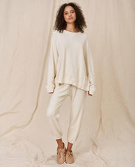 The Great. Sweatshirts | The Slouch Sweatshirt. Washed White - Women