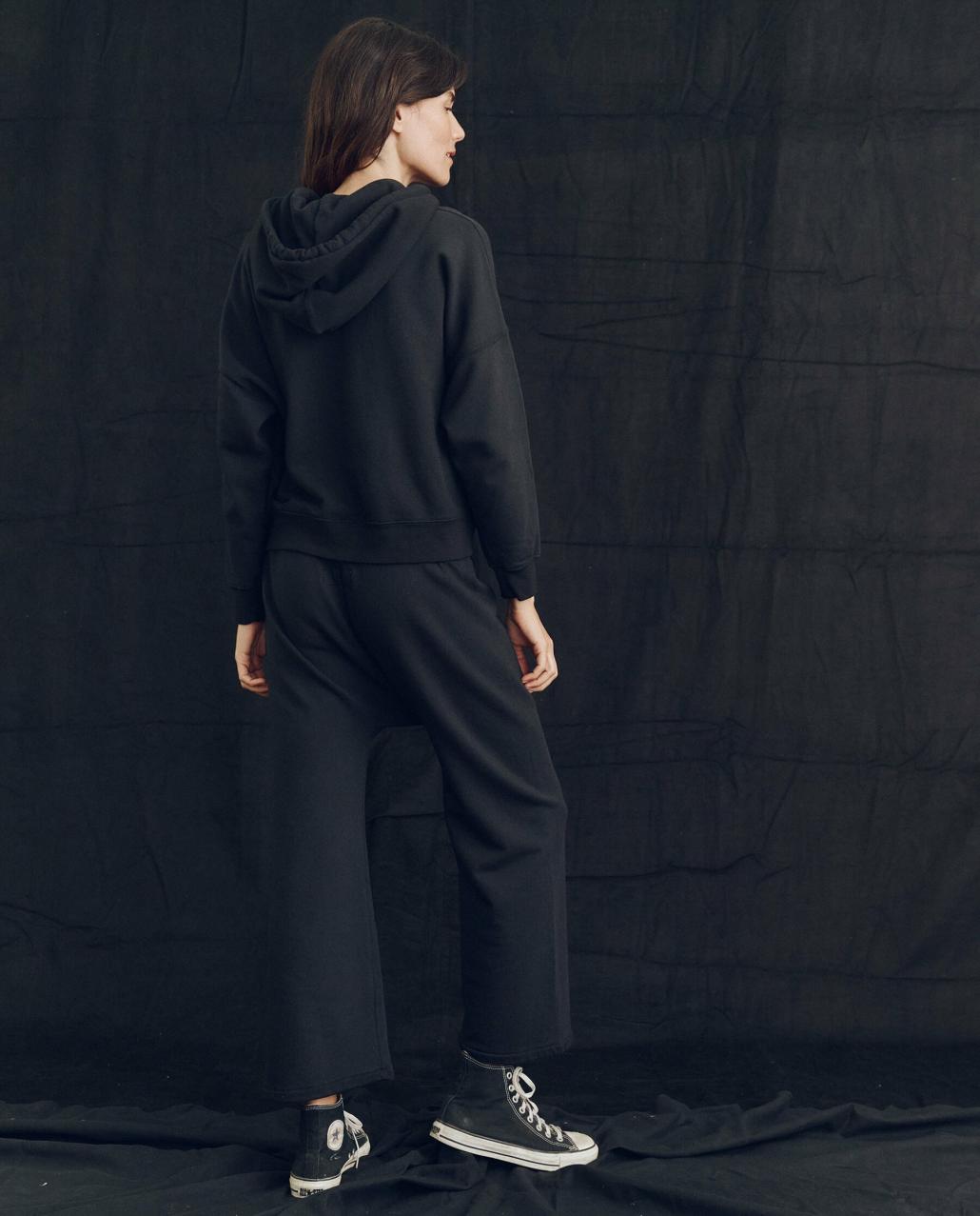 The Great. Sweatshirts | The Teammate Hoodie. Solid Almost Black - Women