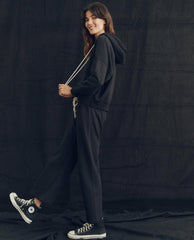 The Great. Sweatshirts | The Teammate Hoodie. Solid Almost Black - Women