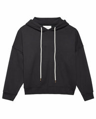 The Great. Sweatshirts | The Teammate Hoodie. Solid Almost Black - Women