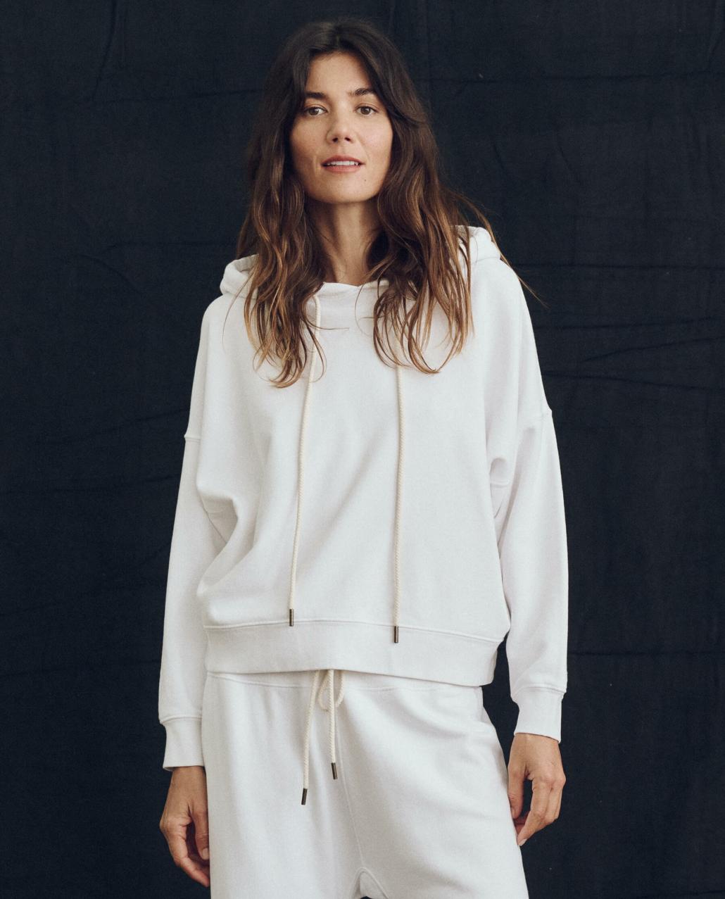 The Great. Sweatshirts | The Teammate Hoodie. Solid True White - Women