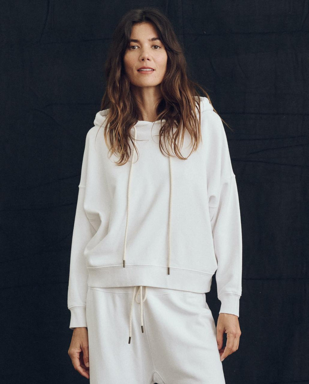 The Great. Sweatshirts | The Teammate Hoodie. Solid True White - Women