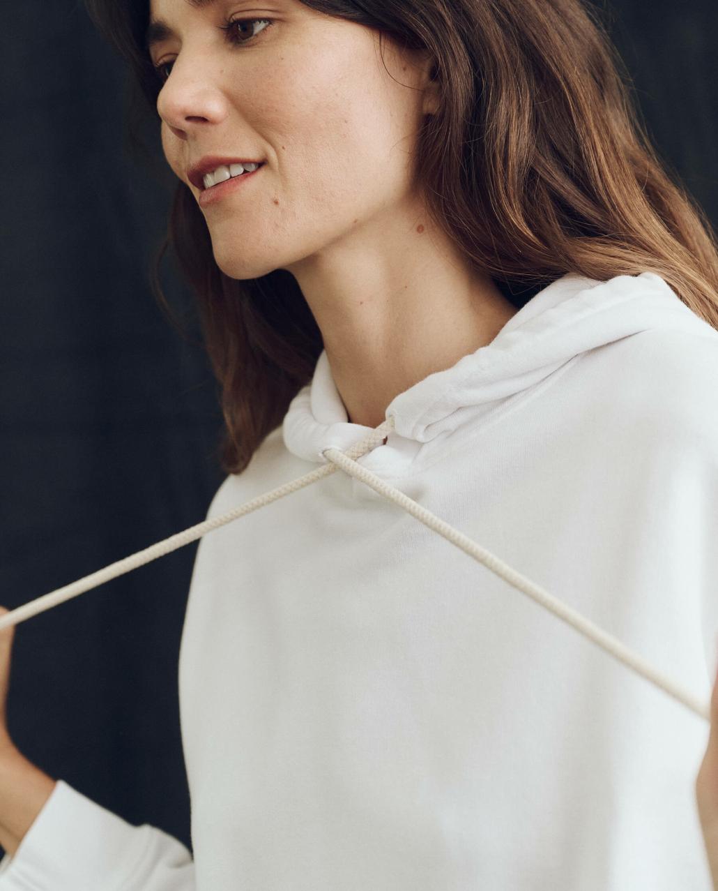 The Great. Sweatshirts | The Teammate Hoodie. Solid True White - Women