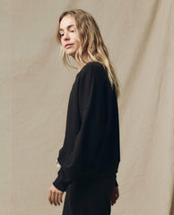 The Great. Sweatshirts | The Teammate Sweatshirt. Solid Almost Black - Women