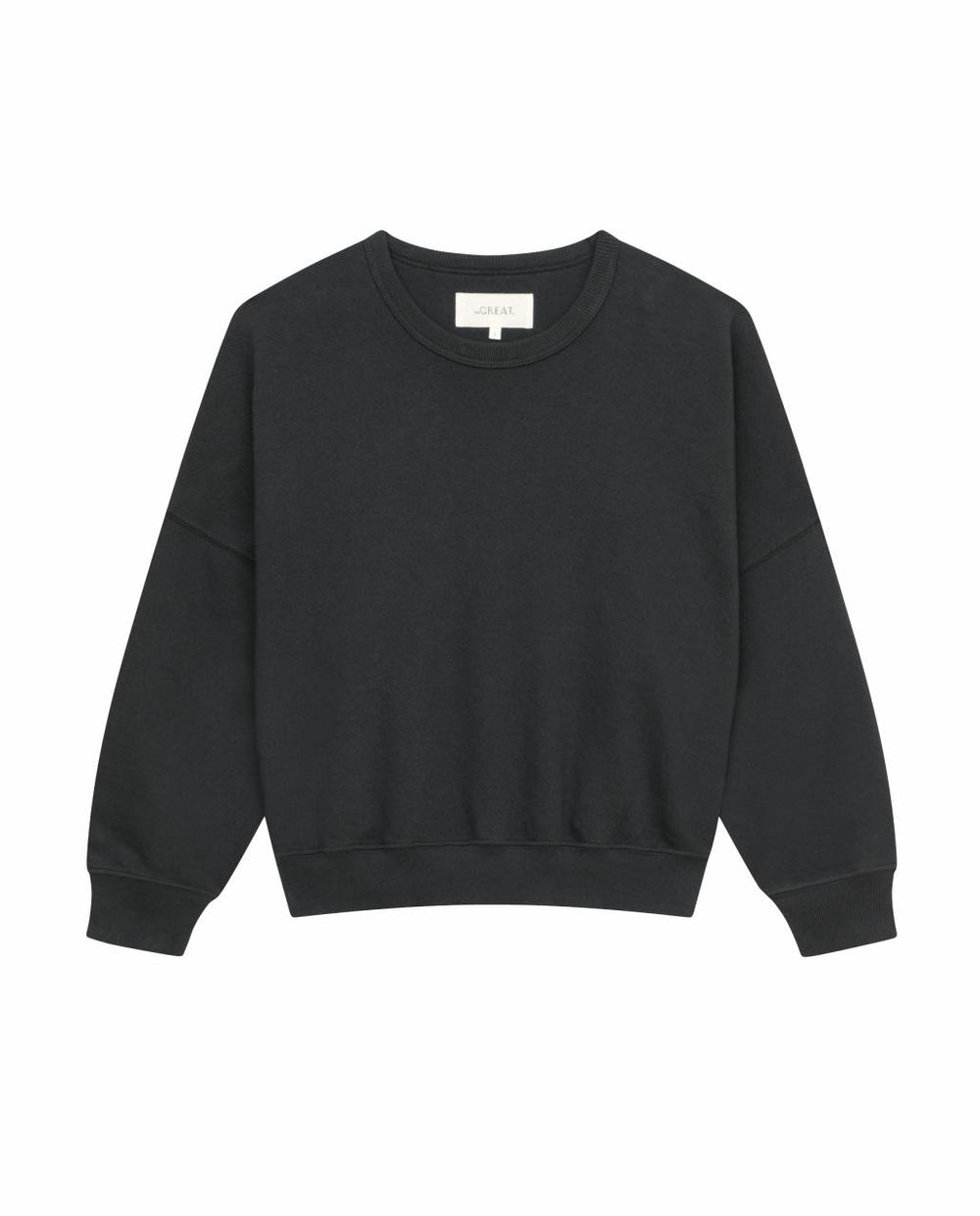 The Great. Sweatshirts | The Teammate Sweatshirt. Solid Almost Black - Women