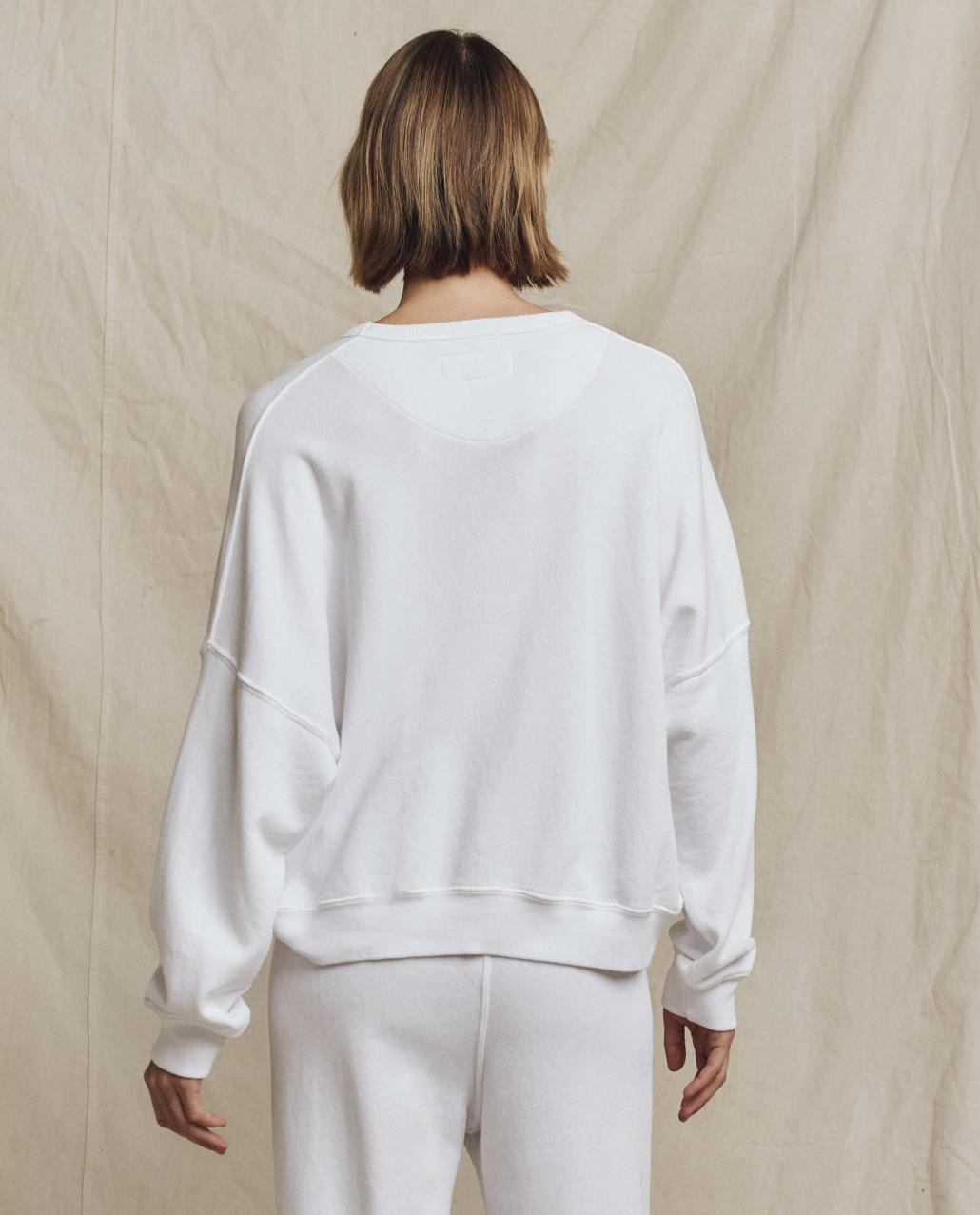 The Great. Sweatshirts | The Teammate Sweatshirt. Solid True White - Women