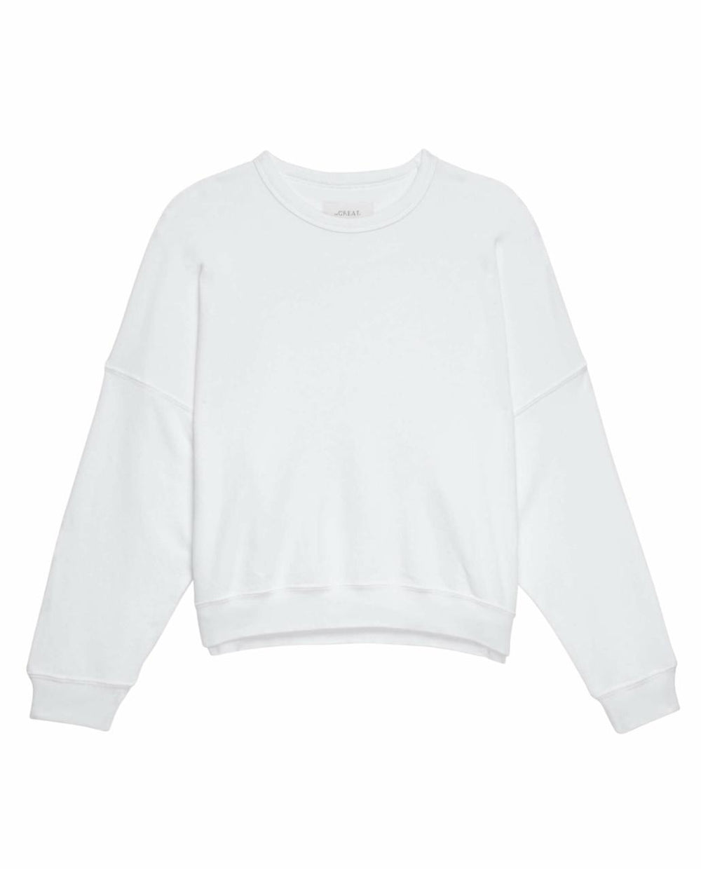 The Great. Sweatshirts | The Teammate Sweatshirt. Solid True White - Women