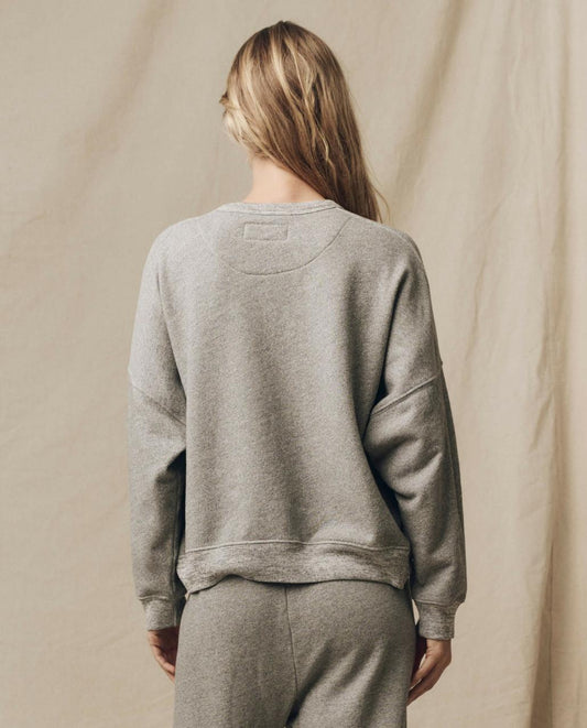 The Great. Sweatshirts | The Teammate Sweatshirt. Solid Varsity Grey - Women